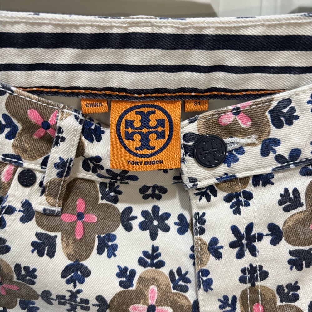 Tory Burch Linen Floral Shorts for Women
